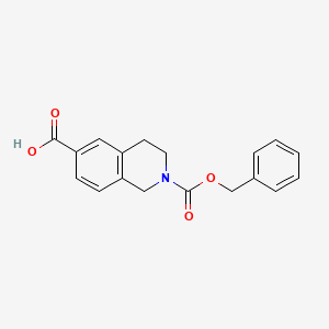 molecular formula C18H17NO4 B8057030 2-((Benzyloxy)carbonyl)-1,2,3,4-tetrahydroisoquinoline-6-carboxylic acid 