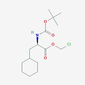 molecular formula C15H26ClNO4 B8057049 Chloromethyl (2R)-2-{[(tert-butoxy)carbonyl]amino}-3-cyclohexylpropanoate 