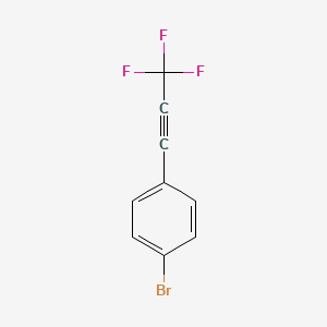 molecular formula C9H4BrF3 B8057050 1-Bromo-4-(3,3,3-trifluoro-1-propynyl)benzene 