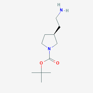 molecular formula C11H22N2O2 B8057109 (R)-tert-butyl 3-(2-aminoethyl)pyrrolidine-1-carboxylate 