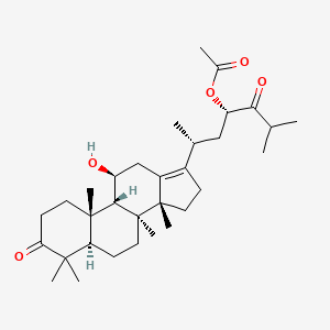 [(4S,6R)-6-[(5R,8S,9S,10S,11S,14R)-11-hydroxy-4,4,8,10,14-pentamethyl-3-oxo-1,2,5,6,7,9,11,12,15,16-decahydrocyclopenta[a]phenanthren-17-yl]-2-methyl-3-oxoheptan-4-yl] acetate