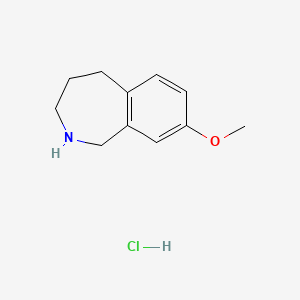 molecular formula C11H16ClNO B8057149 8-Methoxy-2,3,4,5-tetrahydro-1H-benzo[c]azepine hydrochloride 