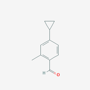 molecular formula C11H12O B8057188 4-Cyclopropyl-2-methylbenzaldehyde 