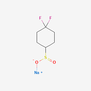 molecular formula C6H9F2NaO2S B8057195 Sodium 4,4-difluorocyclohexane-1-sulfinate 