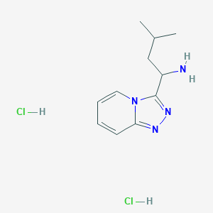 molecular formula C11H18Cl2N4 B8057220 3-Methyl-1-([1,2,4]triazolo[4,3-a]pyridin-3-yl)butan-1-amine;dihydrochloride 