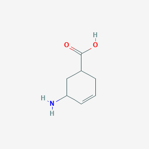 molecular formula C7H11NO2 B8057245 5-Aminocyclohex-3-ene-1-carboxylic acid 