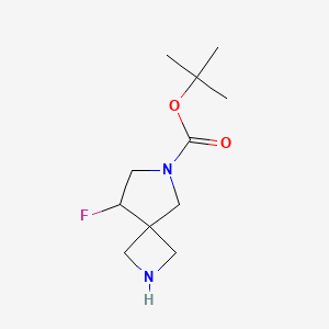 molecular formula C11H19FN2O2 B8057252 tert-Butyl 8-fluoro-2,6-diazaspiro[3.4]octane-6-carboxylate 