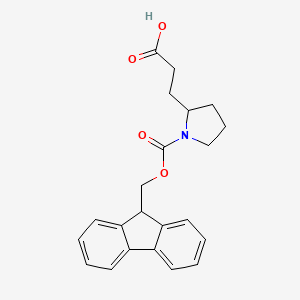 3-(1-{[(9H-fluoren-9-yl)methoxy]carbonyl}pyrrolidin-2-yl)propanoic acid