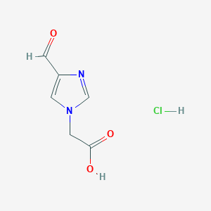 molecular formula C6H7ClN2O3 B8057261 (4-Formyl-imidazol-1-yl)-acetic acid hydrochloride 