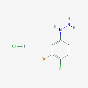 molecular formula C6H7BrCl2N2 B8057268 3-Bromo-4-chlorophenylhydrazine hydrochloride CAS No. 75696-12-7