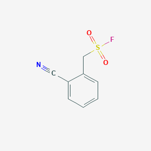 molecular formula C8H6FNO2S B8057331 (2-Cyanophenyl)methanesulfonyl fluoride CAS No. 2055119-30-5
