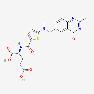 (S)-2-[(1-{5-[Methyl-(2-methyl-4-oxo-3,4-dihydro-quinazolin-6-ylmethyl)-amino]-thiophen-2-YL-methanoyl)-amino]-pentanedioic acid