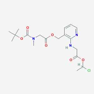 1-Chloroethyl 2-[[3-[[2-[methyl-[(2-methylpropan-2-yl)oxycarbonyl]amino]acetyl]oxymethyl]pyridin-2-yl]amino]acetate
