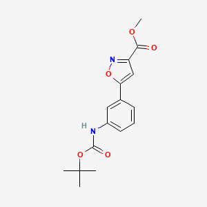 Methyl 5-(3-((tert-butoxycarbonyl)amino)phenyl)isoxazole-3-carboxylate