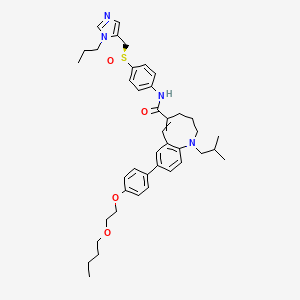 (5E)-8-[4-(2-butoxyethoxy)phenyl]-1-(2-methylpropyl)-N-[4-[(S)-(3-propylimidazol-4-yl)methylsulfinyl]phenyl]-3,4-dihydro-2H-1-benzazocine-5-carboxamide