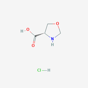 molecular formula C4H8ClNO3 B8057466 4-Oxazolidinecarboxylicacid, hydrochloride, (4S)-(9CI) 