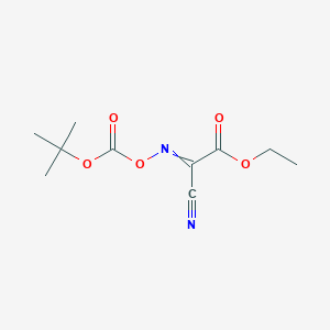 molecular formula C10H14N2O5 B8057508 Ethyl 2-(tert-Butoxycarbonyloxyimino)-2-cyanoacetate 