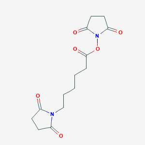 molecular formula C14H18N2O6 B8057544 (2,5-Dioxopyrrolidin-1-yl) 6-(2,5-dioxopyrrolidin-1-yl)hexanoate 