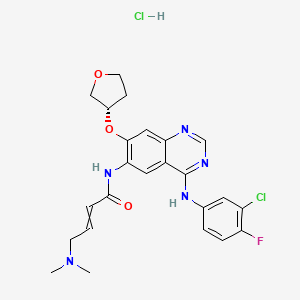N-[4-(3-chloro-4-fluoroanilino)-7-[(3S)-oxolan-3-yl]oxyquinazolin-6-yl]-4-(dimethylamino)but-2-enamide;hydrochloride