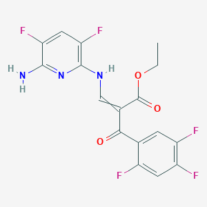 ethyl 3-[(6-amino-3,5-difluoropyridin-2-yl)amino]-2-(2,4,5-trifluorobenzoyl)prop-2-enoate