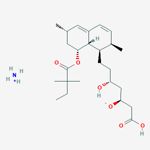 molecular formula C25H43NO6 B8057658 azanium;(3S,5R)-7-[(1R,2R,6S,8R,8aS)-8-(2,2-dimethylbutanoyloxy)-2,6-dimethyl-1,2,6,7,8,8a-hexahydronaphthalen-1-yl]-1,5-dihydroxy-1-oxoheptan-3-olate 