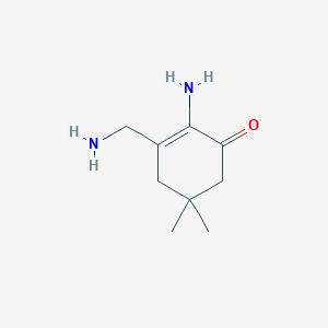 molecular formula C9H16N2O B8057674 2-Amino-3-(aminomethyl)-5,5-dimethylcyclohex-2-enone 