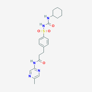 3-[4-(cyclohexylcarbamoylsulfamoyl)phenyl]-N-(5-methylpyrazin-2-yl)propanamide