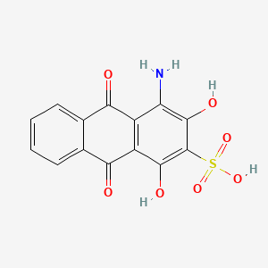 molecular formula C14H9NO7S B8057778 4-Amino-1,3-dihydroxy-9,10-dioxo-9,10-dihydroanthracene-2-sulfonic acid CAS No. 3736-24-1