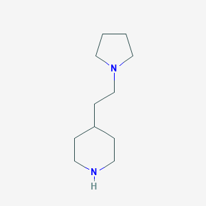 molecular formula C11H22N2 B080578 4-(2-吡咯烷基乙基)哌啶 CAS No. 14759-08-1