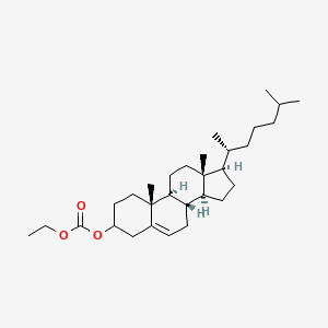 molecular formula C30H50O3 B8057821 (8S,9S,10R,13R,14S,17R)-10,13-Dimethyl-17-((R)-6-methylheptan-2-yl)-2,3,4,7,8,9,10,11,12,13,14,15,16,17-tetradecahydro-1H-cyclopenta[a]phenanthren-3-yl ethyl carbonate 