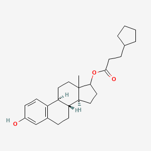 molecular formula C26H36O3 B8057825 [(8R,9S,14S)-3-hydroxy-13-methyl-6,7,8,9,11,12,14,15,16,17-decahydrocyclopenta[a]phenanthren-17-yl] 3-cyclopentylpropanoate 