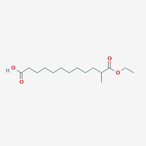 molecular formula C15H28O4 B8057837 12-Ethoxy-11-methyl-12-oxododecanoic acid 