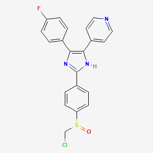 4-[2-[4-(chloromethylsulfinyl)phenyl]-4-(4-fluorophenyl)-1H-imidazol-5-yl]pyridine