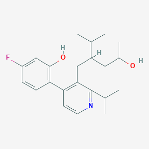 molecular formula C22H30FNO2 B8057875 5-Fluoro-2-[3-(4-hydroxy-2-propan-2-ylpentyl)-2-propan-2-ylpyridin-4-yl]phenol 