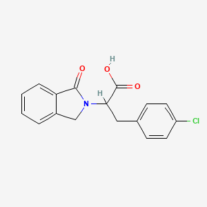 molecular formula C17H14ClNO3 B8057916 3-(4-chlorophenyl)-2-(3-oxo-1H-isoindol-2-yl)propanoic acid 