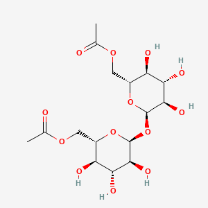 molecular formula C16H26O13 B8057918 [(2S,3R,4R,5S,6S)-6-[(2R,3R,4S,5S,6R)-6-(acetyloxymethyl)-3,4,5-trihydroxyoxan-2-yl]oxy-3,4,5-trihydroxyoxan-2-yl]methyl acetate 