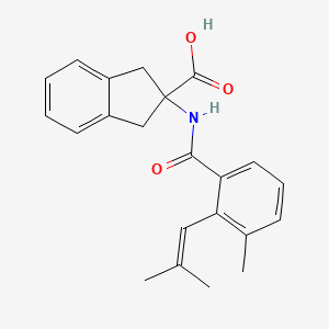 2-[3-Methyl-2-(2-methyl-propenyl)-benzoylamino]-indan-2-carboxylic acid