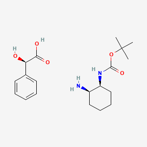 molecular formula C19H30N2O5 B8058008 tert-Butyl ((1S,2R)-2-aminocyclohexyl)carbamate (R)-2-hydroxy-2-phenylacetate CAS No. 1391731-16-0