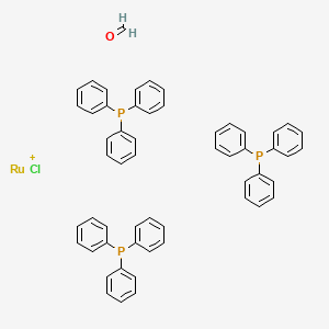 molecular formula C55H47ClOP3Ru+ B8058079 Chlororuthenium(1+);formaldehyde;triphenylphosphane 