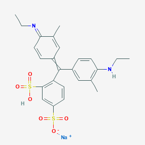 molecular formula C25H27N2NaO6S2 B8058127 Sodium;4-[[4-(ethylamino)-3-methylphenyl]-(4-ethylimino-3-methylcyclohexa-2,5-dien-1-ylidene)methyl]-3-sulfobenzenesulfonate 