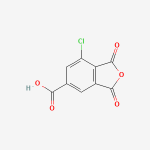 molecular formula C9H3ClO5 B8058151 7-Chloro-1,3-dioxo-1,3-dihydroisobenzofuran-5-carboxylic acid 