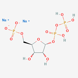 molecular formula C5H11Na2O14P3 B8058217 Sodium ((2R,3S,4R,5R)-3,4-dihydroxy-5-((hydroxy(phosphonooxy)phosphoryl)oxy)tetrahydrofuran-2-yl)methyl phosphate 