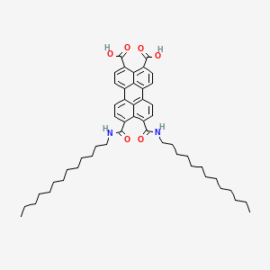 molecular formula C50H66N2O6 B8058252 9,10-bis(tridecyl-C-hydroxycarbonimidoyl)perylene-3,4-dicarboxylic acid 
