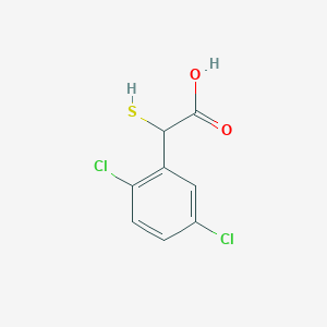 molecular formula C8H6Cl2O2S B8058304 2-(2,5-Dichlorophenyl)-2-mercaptoacetic acid CAS No. 2169410-39-1