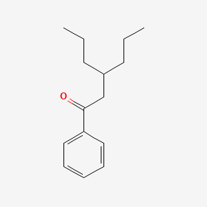 molecular formula C15H22O B8058345 1-苯基-3-丙基己烷-1-酮 