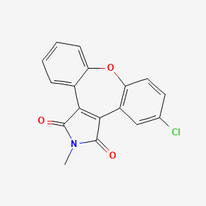 molecular formula C17H10ClNO3 B8058372 5-氯-2,3-二氢-2-甲基-1H-二苯并[2,3:6,7]氧杂菲并[4,5-c]吡咯-1-酮 