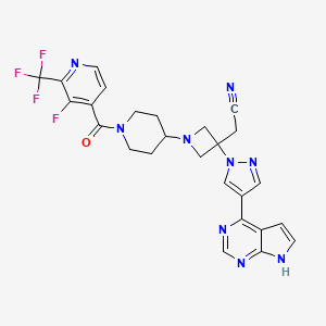molecular formula C26H23F4N9O B8058394 伊达西替尼 CAS No. 1651228-00-0