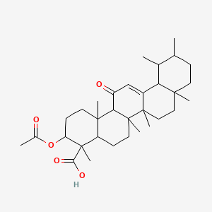 molecular formula C32H48O5 B8058408 3-(Acetyloxy)-4,6a,6b,8a,11,12,14b-heptamethyl-14-oxo-1,2,3,4,4a,5,6,6a,6b,7,8,8a,9,10,11,12,12a,14,14a,14b-icosahydropicene-4-carboxylic acid 