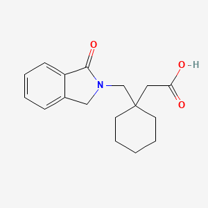 molecular formula C17H21NO3 B8058438 2-[1-[(3-oxo-1H-isoindol-2-yl)methyl]cyclohexyl]acetic acid 