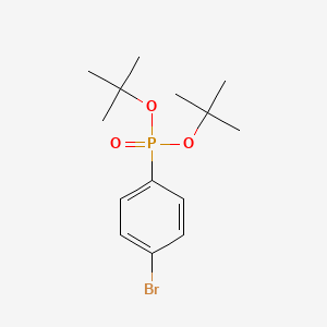 molecular formula C14H22BrO3P B8058449 1-Bromo-4-ditert-butoxyphosphorylbenzene 